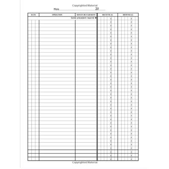 Livre Journal Recettes Dépenses - Format A4 - 106 pages