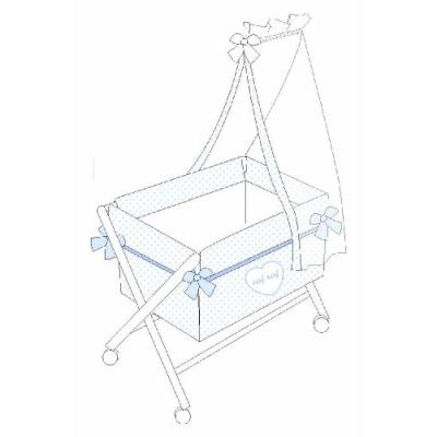 Naf Naf Mini Berceau Complet Bois Textile Ciel De Lit 100 Cotton Brode Coeur Berceaux Couffins Achat Prix Fnac