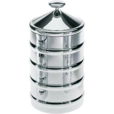 ALESSI CB03 KALISTÒ 3 BOÎTE EN ACIER INOXYDABLE 18 / 10 BRILLANT AVEC POMMEAU EN ALUMINIUM