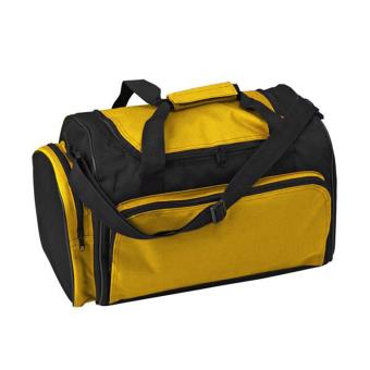 Sac de sport double en toile nylon 70 x 41 x 42 cm de couleur Noir/JAUNE - 1