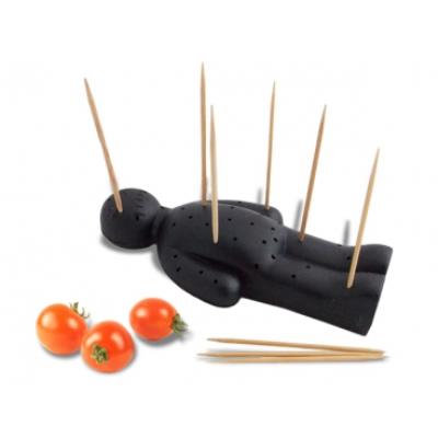 Porte cure-dent insolite de style Vaudou blanc deco maison ustensile cuisine
