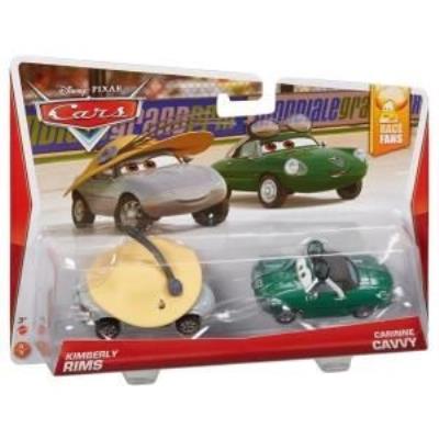 Cars pack de 2 véhicules vert et jaune mattel