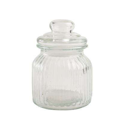 T&G Woodware - Boîte Hermétique / Bocal / Bonbonnière En Verre Optic D11Xh15Cm