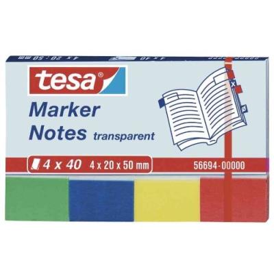 Marker notes transp. 4x40blatt tesa 56694-0-0