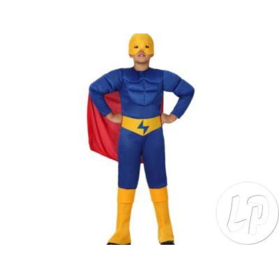 déguisement enfant super héros bleu taille 3-4 ans