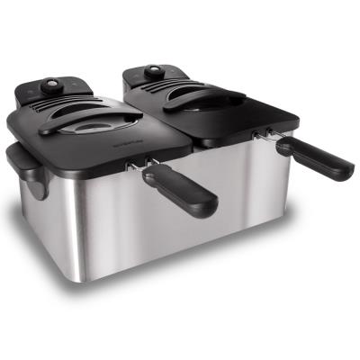 Inventum Dubbele Cool Zone friteuse 2x2,5 L roestvrij staal GF461