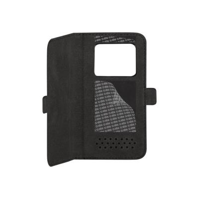 SBS Universal Book Case TEBOOKUN50K - Flip cover voor mobiele telefoon - polyurethaan - zwart