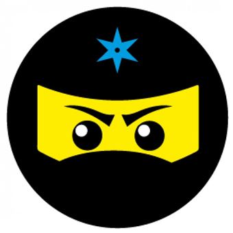 Bleu 9 x 9 cm Icone Ninja 1art1 Gaming Poster-Sticker Autocollant 