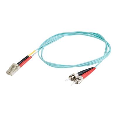 C2G LC-ST 10Gb 50/125 OM3 Duplex Multimode PVC Fiber Optic Cable (LSZH) - netwerkkabel - 2 m - aqua