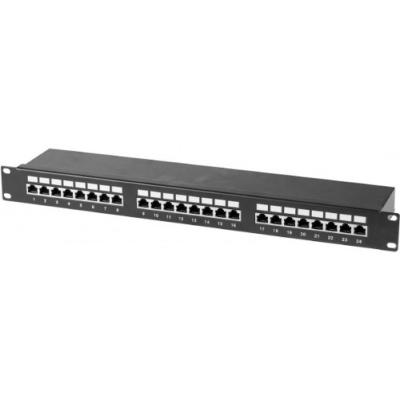 Panneau de brassage rj45 24 ports cat6 stp 1u