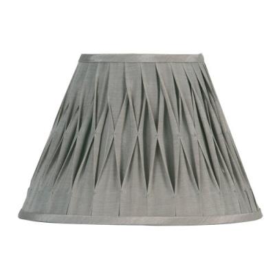Oaks Lighting Abat-Jour Plissé Imitation Soie Gris Clair