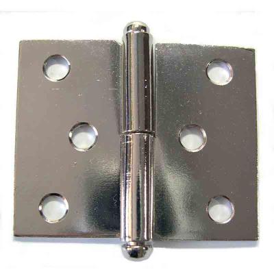 PVM - Paumelle de meuble acier nickelé 50 x 40 mm - droite - Lot de 2