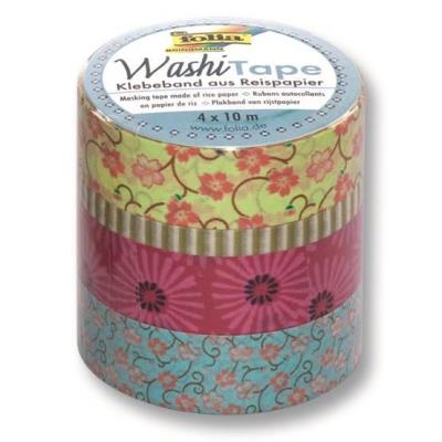 FOLIA Set de 4 Washi-Tape Couronne De Fleurs