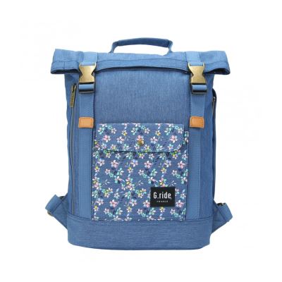 Sac A Dos Balthazar XS G.Ride Marine Motif Fleurs