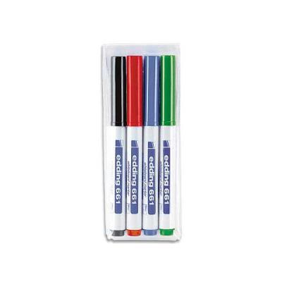 Edding Multicolore 4 Marqueurs "Edding 661" Pour Tableau Blanc