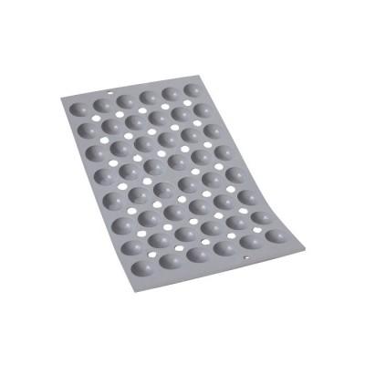 DeBuyer - Elastomoule - Moule en silicone : Mini demi-sphères 30 x 17.5 cm, soit 48 alvéoles