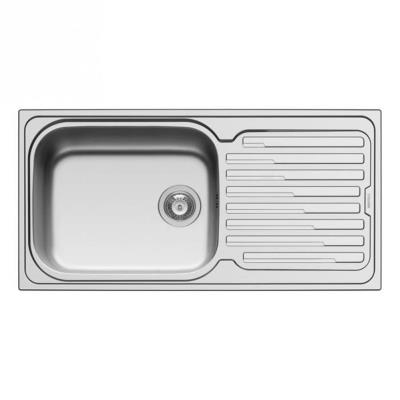 Evier inox 1 grand bac 1 égouttoir amaplus