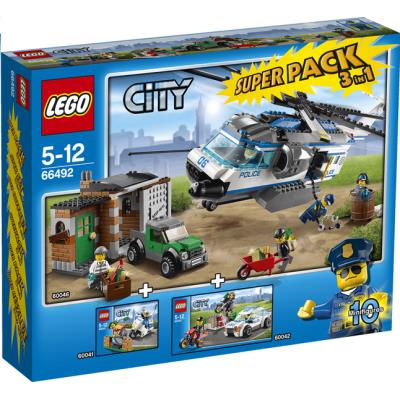 Lego City 66492 Super Pack 3 En 1 Police - 60041 + 60042 + 60046