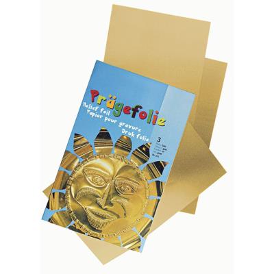 Métal à repousser - Doré -18,5 x 29 cm - 3 feuilles - Bringmann