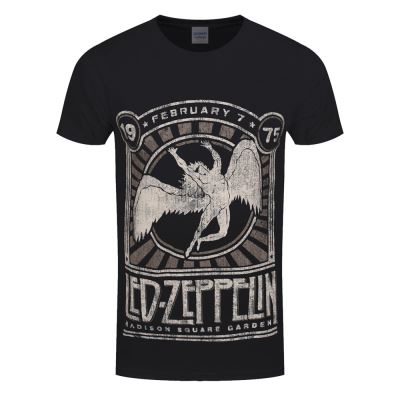 Led Zeppelin T-Shirt Madison Square Garden 1975 Homme Noir