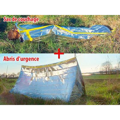 Set complet sac de couchage Tente de survie Matériels de