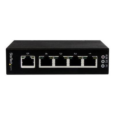 StarTech.com 5-poorts onbeheerde industriële gigabit Ethernet switch - op een DIN-rail / wand monteerbaar - switch - 5 poorten - desktop, monteerbaar op DIN-rails, wandbevestiging