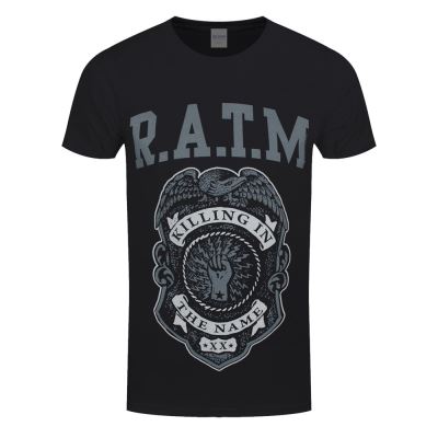 Rage Against the Machine T-Shirt Police Badge Homme Noir
