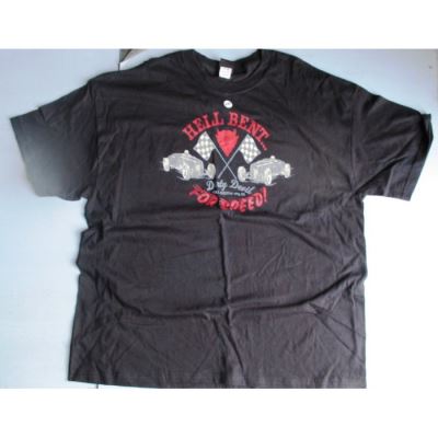 t shirt homme noir hell bent avec des hot rod XXL rocker