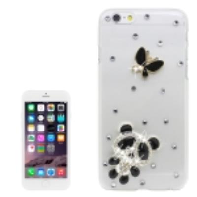 Iphone 6 : Coque Housse Plastique Transparent Panda Bijoux Incrusté