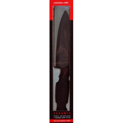 TARRERIAS BONJEAN 442910 LE COUTEAU DU CHEF 1 COUTEAU DU CHEF LAME CÉRAMIQUE NOIRE 15 CM MANCHE ERGONOMIQUE SOFT TOUCH
