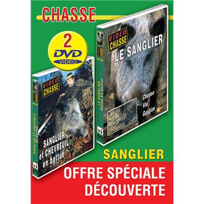 Lot 2 DVD Chasse sanlgier n°2 : Les chasses du sanglier : spécial battues & spécial Affût Approche - Chasse du grand gibier - Vidéo Chasse