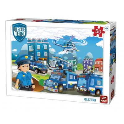 King casse-tête Puzzle Rescue TeamÉquipe de police 50 pièces