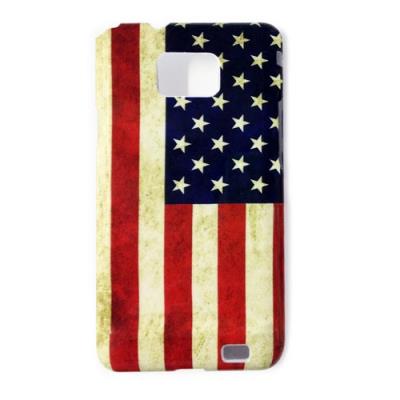 SAMSUNG Galaxy S2 i9100 / Galaxy S2 NFC i9100 > Coque arrière Muvit drapeau vieilli USA _ Samsung Galaxy S2 I9100