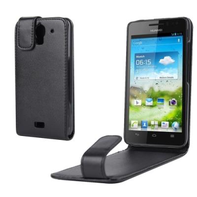 Huawei Y360 Coque housse Cuir PU Noir Vertical