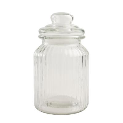 T&G Woodware - Boîte Hermétique / Bocal / Bonbonnière En Verre Optic D11Xh19Cm