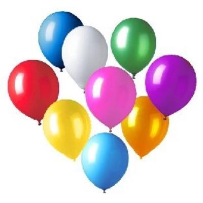 100 groã?e, bunte luftballons