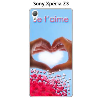 Coque Sony Xpéria Z3 design Cœur avec les doigts - Je t'aime