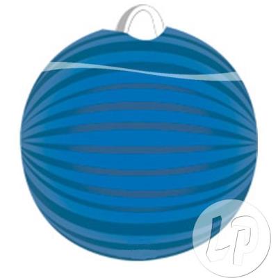 lampion rond couleur 22cm bleu