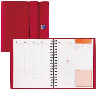Oxford Office - Agenda Semainier Compact Organiseur 12x15 Rouge