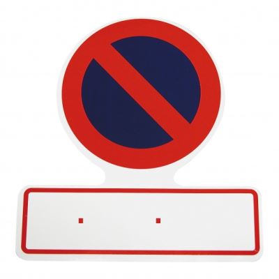 autocollant Stationnement interdit 27 x 19 cm blanc/rouge/bleu