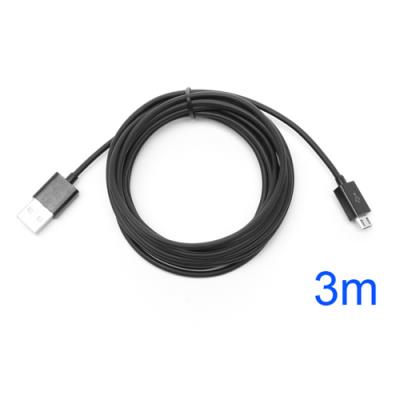 Câble Micro USB 3 Mètres NOVAGO Pour WIKO Fever - Noir - Charge Et Données