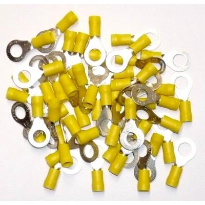 Cosses Electriques A Oeil De 8 Jaunes Sachet De 50 Cosses