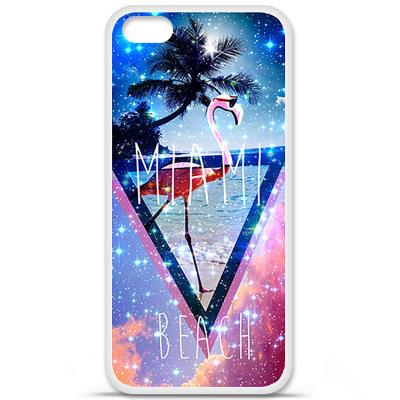 Coque en silicone imprimée compatible Apple iPhone 5C Miami beach