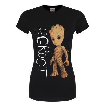 Guardians Of The Galaxy T-Shirt I Am Groot Femme NoirM