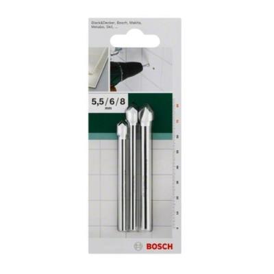 Bosch 2609255590 Lot De 3 Mèches à Maçonnerie 5,5 X 70 Mm/6 X 80 Mm/8 X 80 Mm