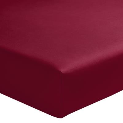 Essix - Percale coton Drap Housse Carmin - 140 x 200 cm