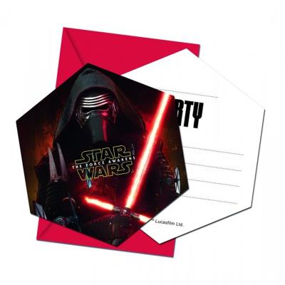 Cartes d'invitation Star Wars x 6 Procos