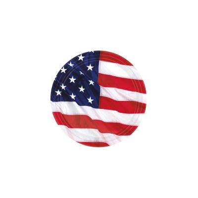 8 Assiettes drapeau américain Taille  Unique
