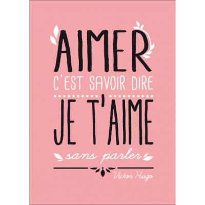 Carte postale typo aimer - kiub