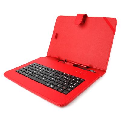 Etui rouge + clavier AZERTY pour tablette Wortmann AG TERRA MOBILE PAD 1001 9,7\
